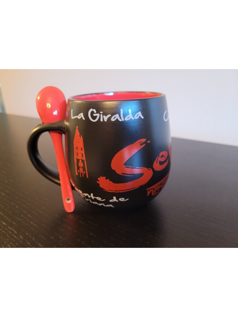 Seville Spain Souvenir Coffee Mug with Spoon 16 oz